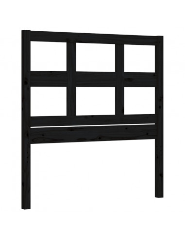 Giroletto con Testiera Nero Small Single in Legno Massello