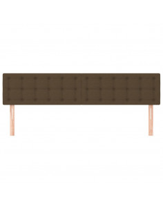 Testiera Marrone Scuro 160x5x78/88 cm in Tessuto 2