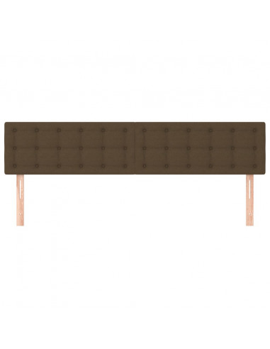 Testiera Marrone Scuro 160x5x78/88 cm in Tessuto