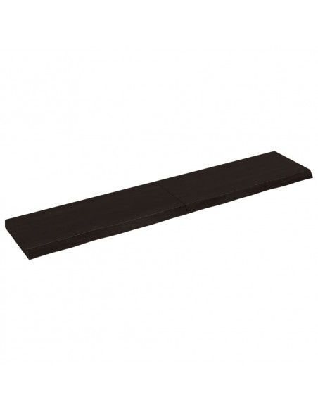 Piano Bagno Marrone Scuro 200x40x(2-6)cm Legno Trattato