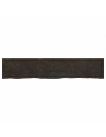 Piano Bagno Marrone Scuro 200x40x(2-6)cm Legno Trattato