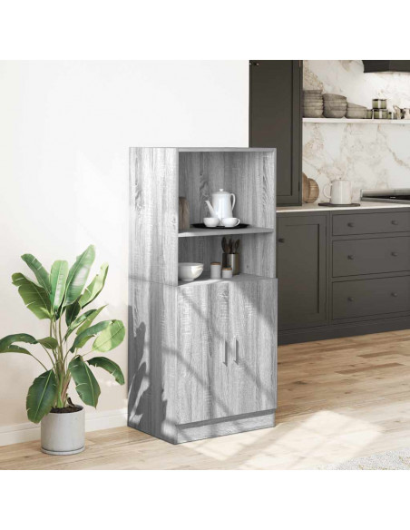 Armadietto Cucina Grigio Sonoma 57x41,5x131,5 cm in Truciolato