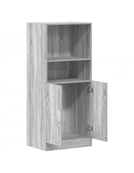 Armadietto Cucina Grigio Sonoma 57x41,5x131,5 cm in Truciolato