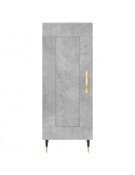 Credenza Grigio Cemento 34,5x34x180 cm in Legno Multistrato