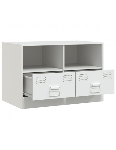 Mobile Porta TV Bianco 67x39x44 cm in Acciaio