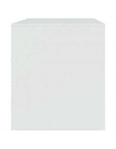 Mobile Porta TV Bianco 67x39x44 cm in Acciaio