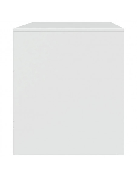 Mobile Porta TV Bianco 67x39x44 cm in Acciaio