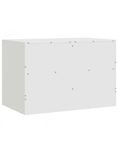 Mobile Porta TV Bianco 67x39x44 cm in Acciaio