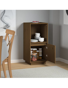 Credenza Miele 38x35x80 cm in Legno Massello di Pino 2