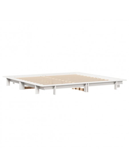 Giroletto Bianco 180x200 cm in Legno Massello di Pino
