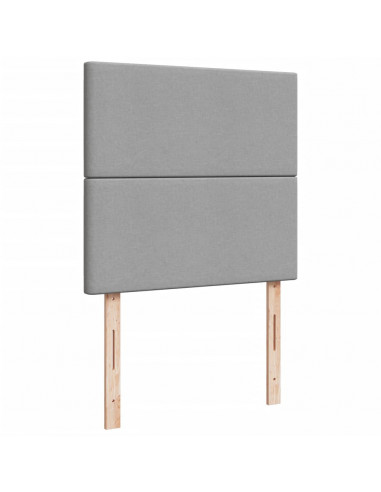 Giroletto a Molle con Materasso Grigio Chiaro 90x200 cm Tessuto