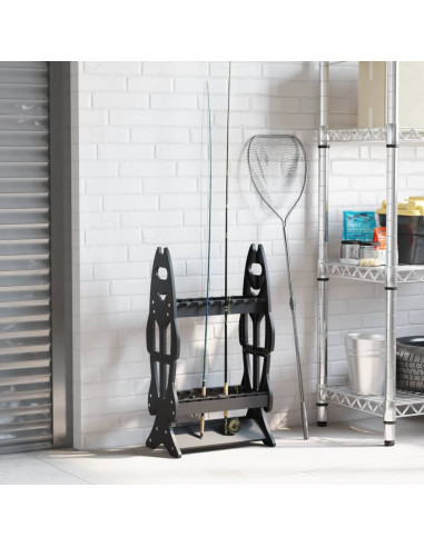 Portacanne da Pesca per 16 Canne Nero