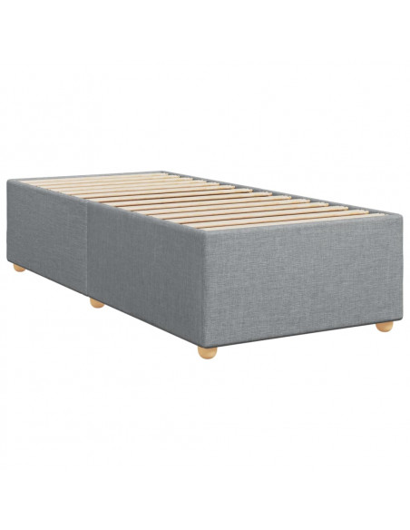 Giroletto a Molle con Materasso Grigio Chiaro 90x200 cm Tessuto