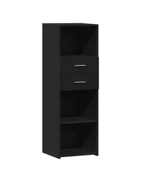 Credenza Nera 40x42,5x124 cm in Legno Multistrato