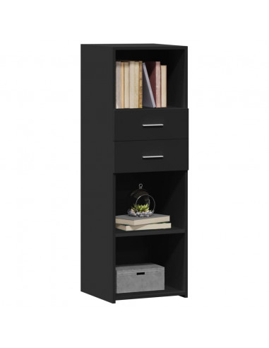 Credenza Nera 40x42,5x124 cm in Legno Multistrato