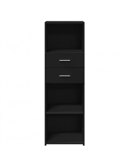 Credenza Nera 40x42,5x124 cm in Legno Multistrato
