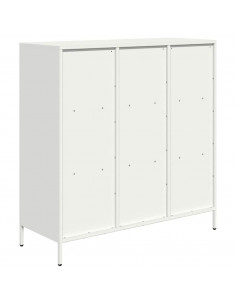 Credenza Bianca 101,5x39x103,5 cm in Acciaio 2
