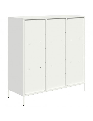 Credenza Bianca 101,5x39x103,5 cm in Acciaio