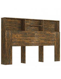 Testiera con Scomparti Rovere Fumo 160x19x103,5 cm 2