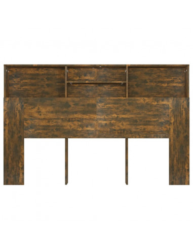 Testiera con Scomparti Rovere Fumo 160x19x103,5 cm