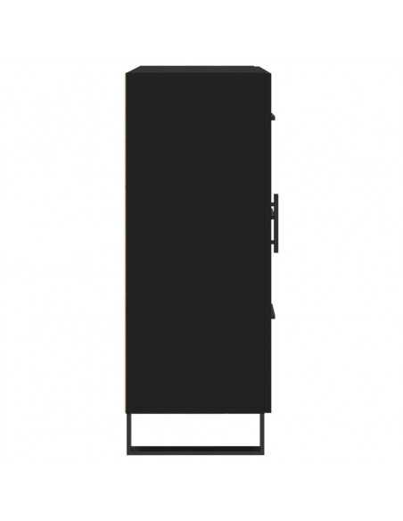 Credenza Nera 69,5x34x90 cm in Legno Multistrato