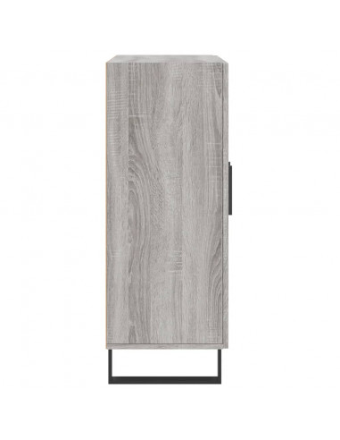 Credenza Grigio Sonoma 69,5x34x90 cm in Legno Multistrato