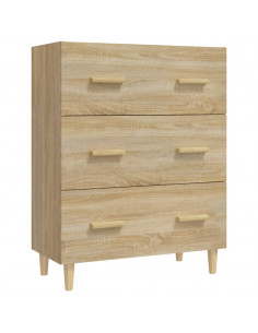 Credenza Rovere Sonoma 70x34x90 cm in Legno Multistrato 2