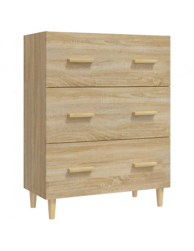 Credenza Rovere Sonoma 70x34x90 cm in Legno Multistrato