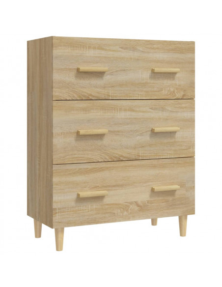 Credenza Rovere Sonoma 70x34x90 cm in Legno Multistrato