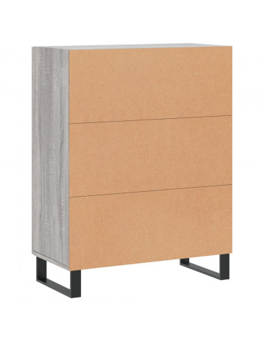 Credenza Grigio Sonoma 69,5x34x90 cm in Legno Multistrato