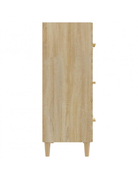Credenza Rovere Sonoma 70x34x90 cm in Legno Multistrato