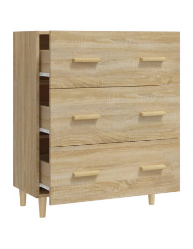 Credenza Rovere Sonoma 70x34x90 cm in Legno Multistrato