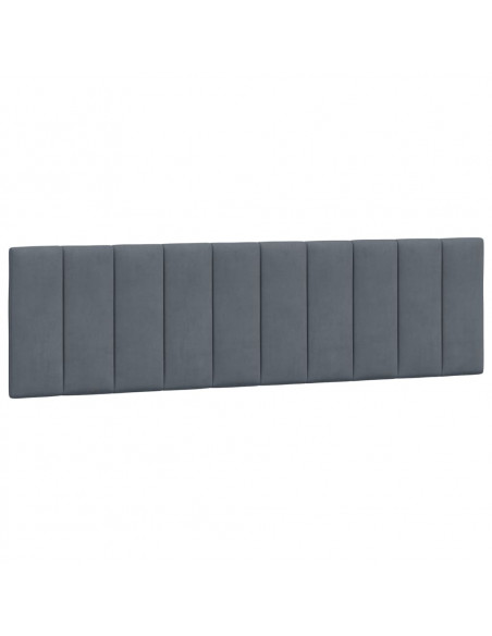 Cuscino Testiera Grigio Scuro 180 cm in Velluto