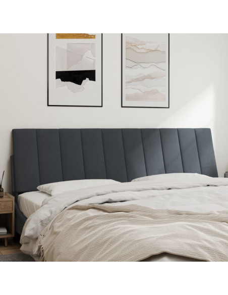 Cuscino Testiera Grigio Scuro 180 cm in Velluto