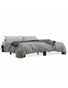 Giroletto Rovere Marrone 160x200cm in Legno Multistrato Metallo 2