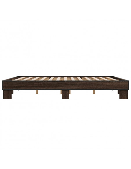 Giroletto Rovere Marrone 160x200cm in Legno Multistrato Metallo