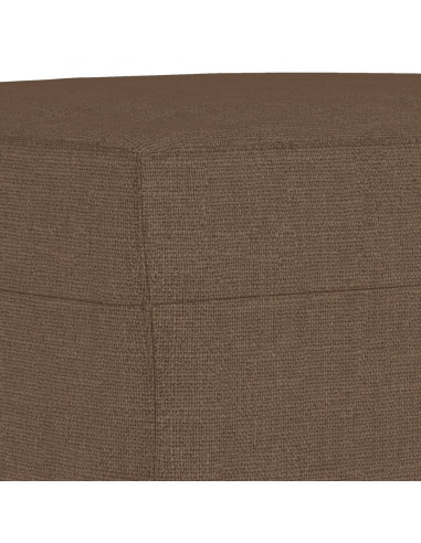 Poggiapiedi Marrone 70x55x41 cm in Tessuto