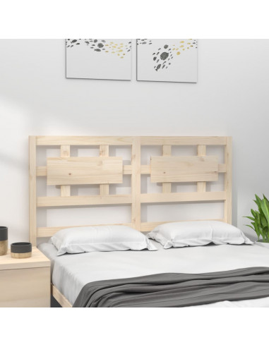 Testiera Letto 125,5x4x100 cm in Legno Massello di Pino