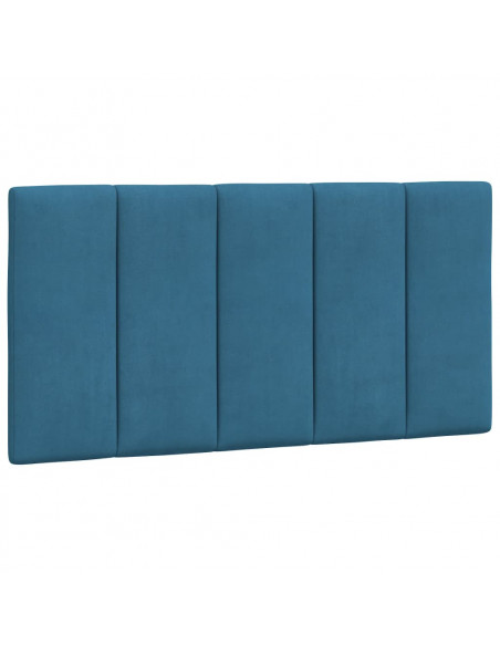 Letto con Materasso Blu 100x200 cm in Velluto