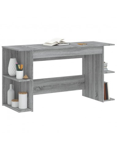 Scrivania Grigio Sonoma 140x50x75 cm in Legno Multistrato