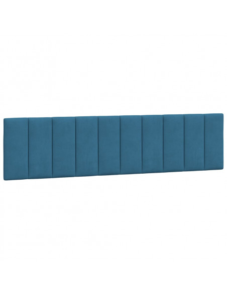 Letto con Materasso Blu 200x200 cm Velluto