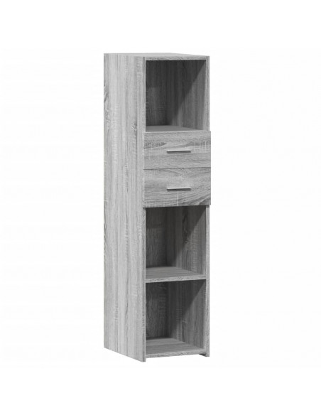 Credenza Grigio Sonoma 30x42,5x124 cm in Legno Multistrato