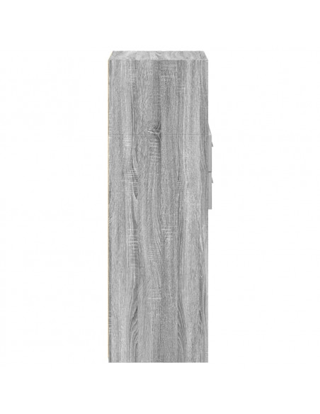 Credenza Grigio Sonoma 30x42,5x124 cm in Legno Multistrato