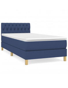 Giroletto a Molle con Materasso Blu 90x200 cm inTessuto 2