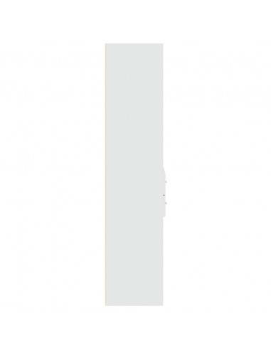 Credenza Bianca 70x42,5x185 cm in Legno Multistrato