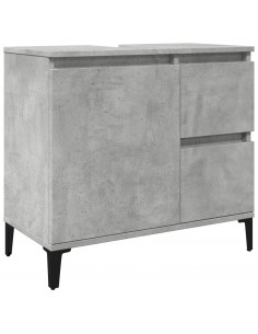 Mobile Lavabo da Bagno Grigio Rovere 65x33x60cm in Truciolato 2