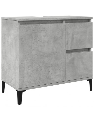 Mobile Lavabo da Bagno Grigio Rovere 65x33x60cm in Truciolato