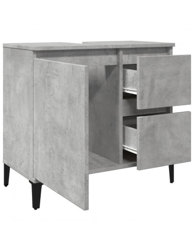 Mobile Lavabo da Bagno Grigio Rovere 65x33x60cm in Truciolato