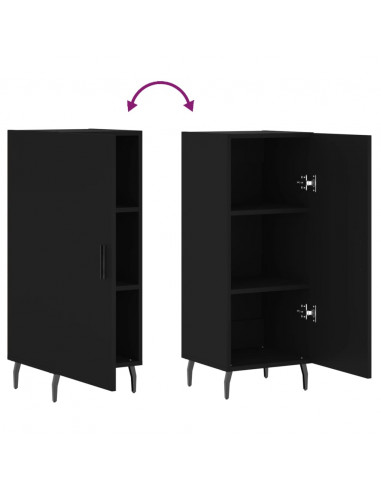 Credenza Nero 34,5x34x90 cm in Legno Multistrato