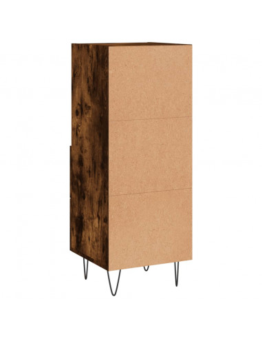 Credenza Rovere Fumo 34,5x34x90 cm in Legno Multistrato